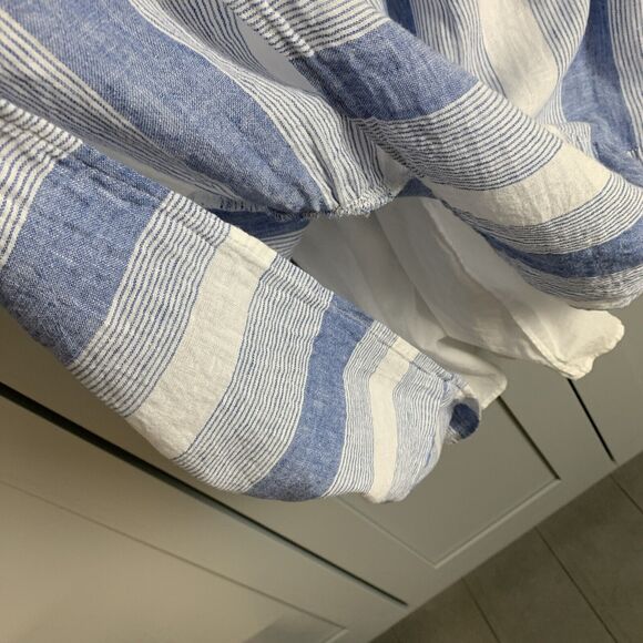 Rails Ashlyn Midi Dress Sz S Blue White Stripe Flowy Feminine Ethereal Cottage‎ - Picture 10 of 10